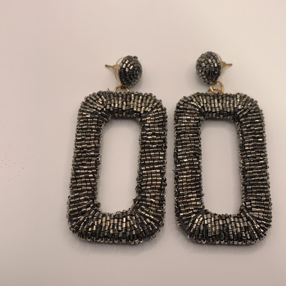 Panacea Beaded Rectangle Drop Earrings - Picture 7 of 8